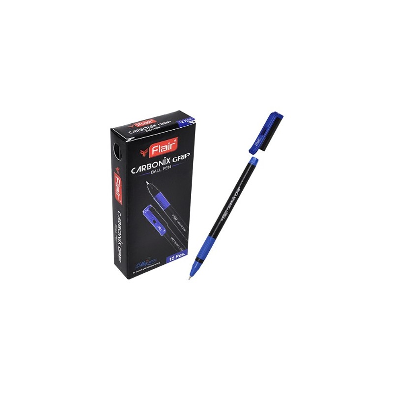Ручка шарик. "Flair" CARBONIX GRIP,  пластик, 0,7мм, синяя