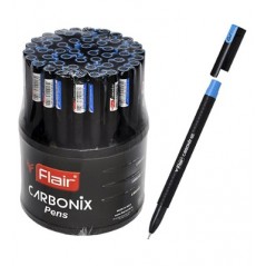 Ручка гелевая "Flair" CARBONIX - II, карбоновый корпус, 0,5мм, синяя