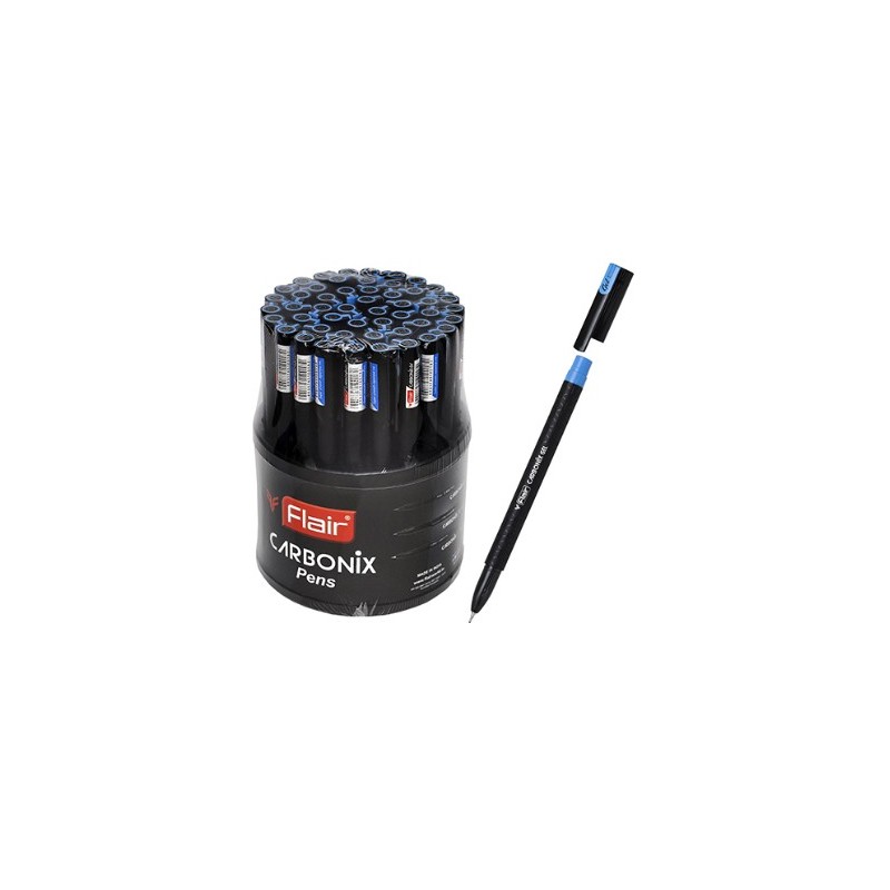 Ручка гелевая "Flair" CARBONIX - II, карбоновый корпус, 0,5мм, синяя
