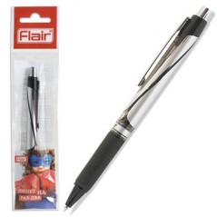 Ручка гелевая, автоматическая "Flair" SPRING черная, пластик, в блистере