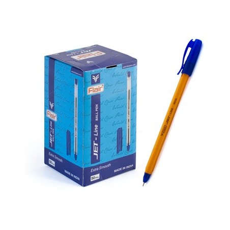 Ручка шарик. "Flair" JET-LINE ORANGE, пластик, оранж.корпус, 0,7мм, синяя