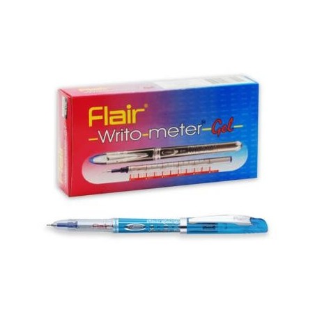 Ручка гелевая "Flair" WRITO-METER пластик, 0,5мм, синяя