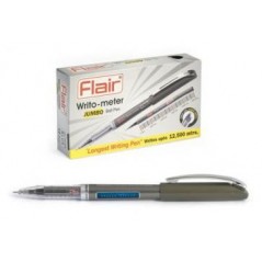 Ручка шарик. "Flair" WRITO-METER JUMBO,пластик, 0,6мм, синяя, пишет 12500метров, шкала на стержне