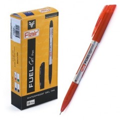Ручка гелевая "Flair" FUEL пластик, 0,5мм, красная