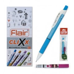 Карандаш автомат. "Flair" CLIXX 0.7мм, с грипом, корпус асс.цв., в блистере + грифели