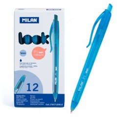 Ручка шарик.автомат. MILAN "P1 look colours" синяя