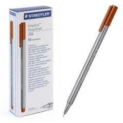 Ручка капиллярная STAEDTLER "Triplus" трехгр.,пластик, 0.3мм, цв.чернил: оранжевый  неон