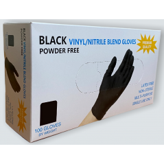 Перчатки нитриловые черные 50 пар.