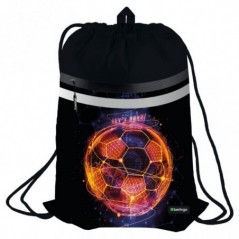 Мешок для обуви 1 отделение Berlingo "Football winner", 340*460мм, вентиляционная сеточка, светоотражающая лента, карман