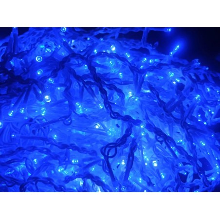 Гирлянда уличная светодиодная, бахрома 6 метров, цвет свечения синий
