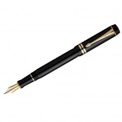 Перьевая ручка Parker Duofold F74 International Black GT, 0,8мм, подар.уп.
