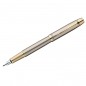 Перьевая ручка Parker "IM Brushed Metal GT" 0,8мм, подар.уп.