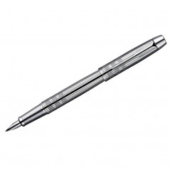 Перьевая ручка Parker "IM Premium Shiny Chrome Metal Chiselled CT" 0,8мм, подар.уп.