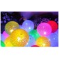 Светодиодная гирлянда хлопковые плетенные шарики  20 ламп 4 метра, многоцветная
