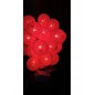 Светодиодная гирлянда хлопковые плетенные шарики  20 ламп 4 метра, цвет свечения красный