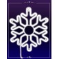Каркасная светодиодная фигура Снежинка 40 см, цвет свечения многоцветный
