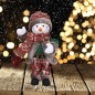 Снеговик-2 фигурка светящаяся под елку на Новый год 30 см