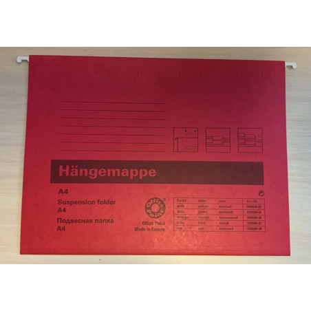 Папка подвесная Hängemappe, А4, картон, 230г/м2, красная
