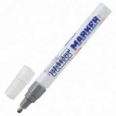 Маркер-краска Paint Marker, цвет серебрянный, толщина 4 мм, PM-05